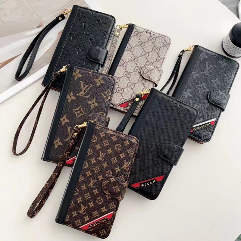 Gucci/LV ブランド グッチ/ルイヴィトン iphone 15 pro max/15 plusケース 激安 カード入れ 手帳型 レザー チェーン付きモノグラム スマホケース セレブ愛用 落下防止 ギャラクシーS23プラス/S23ウルトラ カバー 全機種対応 メンズ レディース