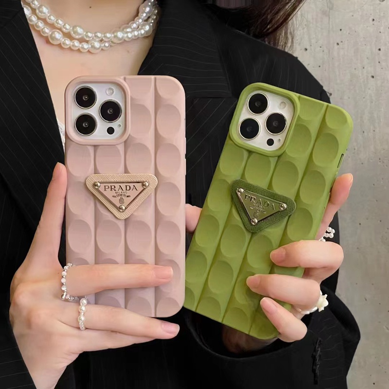 Prada ハイブランド iphone 14/14 pro/14 pro maxケース プラダ モノグラム ジャケット型 耐衝撃