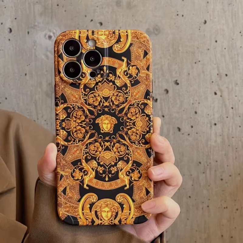 ヴェルサーチversace iphone14pro max/14plusケース ブランド メドゥーサ アイフォン14プロ マックスカバー男女