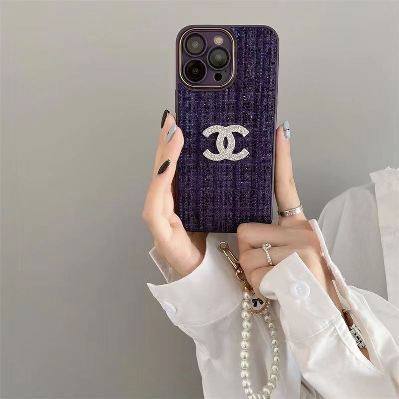 chanelハイブランドiphone14pro max plusケース ジュエリー シャネル チェーン きらきら 落下防止 アイフォン14カバー 女性