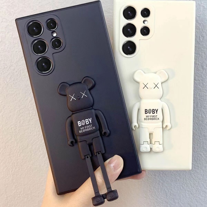 kawsカウズbearbrick iPhone 14/14 Pro/14 Pro Maxスマホケース ジャケット型 ブランド シリコン ギャラクシーs23カバー