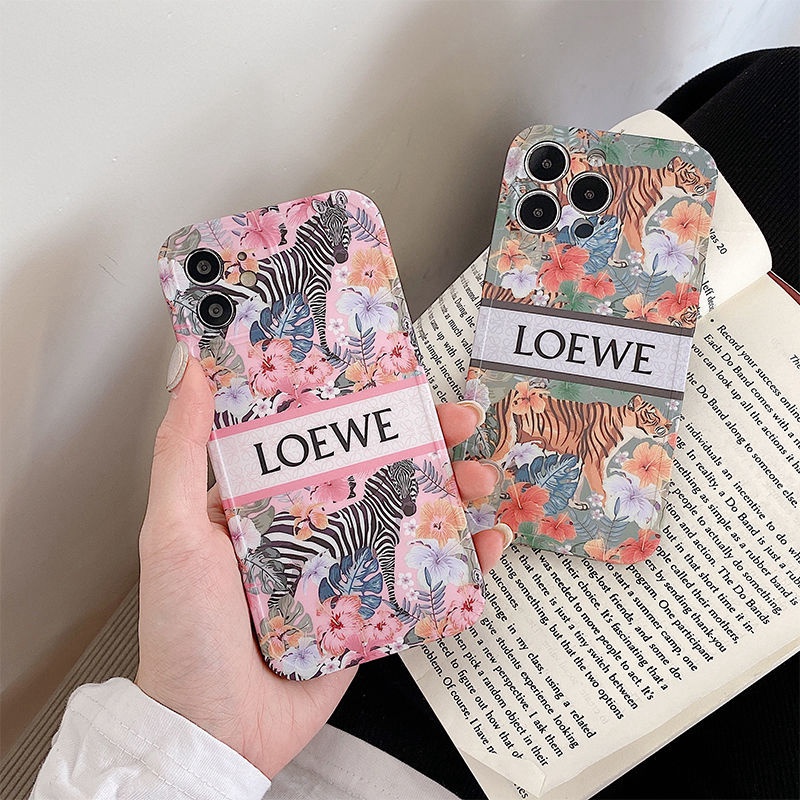 アイフォン14プロ マックス/14プロ/14カバー LOEWE 虎 花