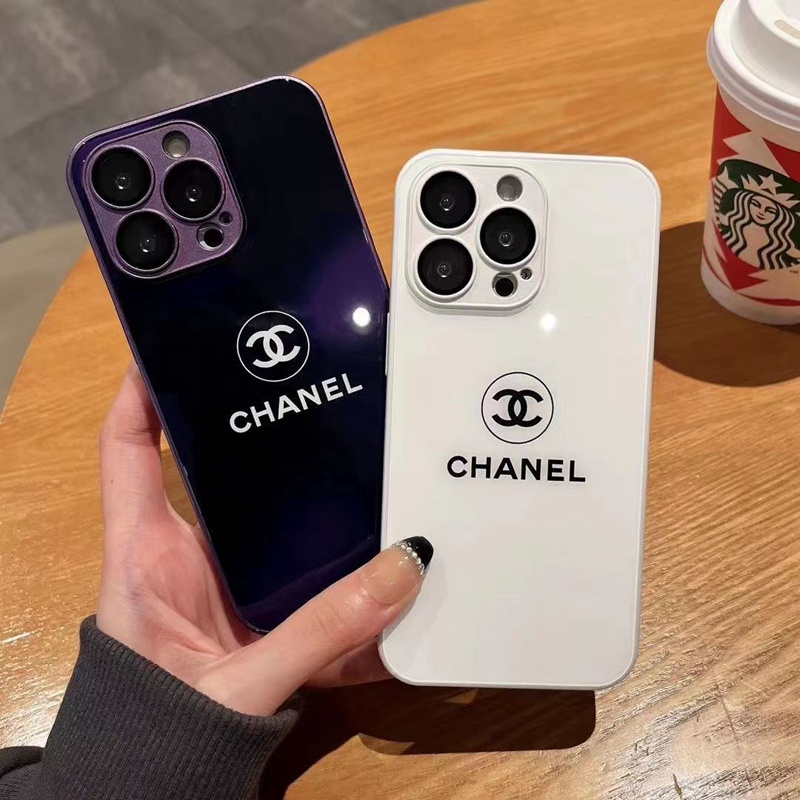 ヴィトン シャネルiphone14pro max/14plusケースお洒落lv黒白chanelガラス ブランド モノグラム ジャケット アイフォン14カバー