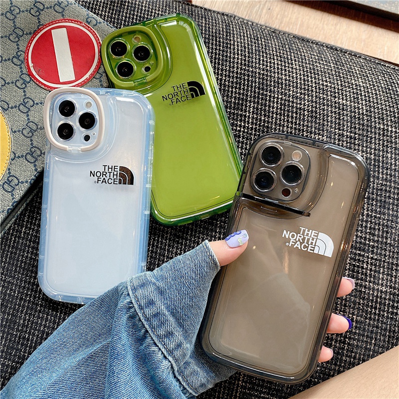 The North Face ザノースフェイス ブランド iphone14/14 pro/14 plus/14 pro maxケース かわいい クリアケース ソフト ジャケット型 モノグラム 四角保護 アイフォン14カバー 芸能人愛用 メンズ レディーズ