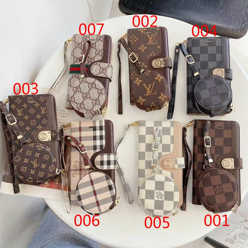 Burberry ルイヴィトンiphone14Pro max/14Plusスマホケース 手帳型 シック airpods 3/pro2ケースGucci ミニバック Galaxy S23+Ultraベルト付き バーバリー アイフォン14プロ マックス カバー 2点セット